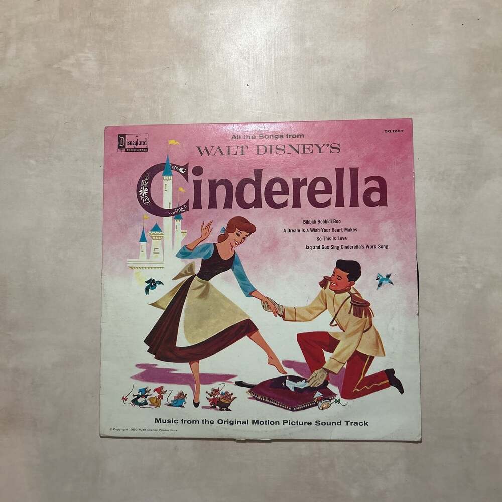 Vintage 1963 Walt Disney's Cinderella Sound Track Record